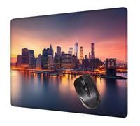 Atardecer Alfombrilla Raton Gaming 340x280x3mm, Alfombrilla Escritorio Mar Mouse Pad con Base Goma Antideslizante, con Bordes cosidos, Superficie Impermeable, para Oficina Portátil Tapete Rato H0-214