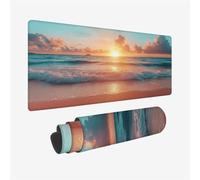 Atardecer Alfombrilla Ratón XXL 900 x 400 x 3 mm Alfombrilla Escritorio Olas del Océano Fibra Extrafina Mouse Pad con Impermeable y Base de Goma Antideslizante, Mousepad para PC, Ufficio, Model 648