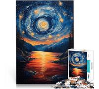 Atardecer cósmico Rompecabezas para Adultos 1000 Piezas Juguetes adictivos Que desafían la Inteligencia Cerebral Decoración del hogar 38x26cm