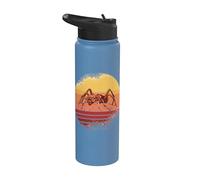 Atardecer de hormiga en diseño retro Stainless Steel Insulated Water Bottle