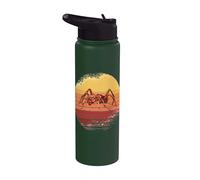 Atardecer de hormiga en diseño retro Stainless Steel Insulated Water Bottle