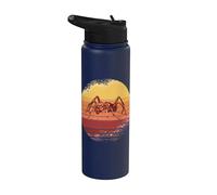 Atardecer de hormiga en diseño retro Stainless Steel Insulated Water Bottle