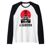 Atardecer de la Vendimia Japón, Coche automotriz de JDM Legend Tuning Camiseta Manga Raglan