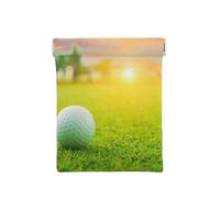 Atardecer de Pelota de Golf Verde Impreso, Squeeze Top Wallet Bolsa de Almacenamiento para Mujer Monedero pequeño Bolsa de Cambio