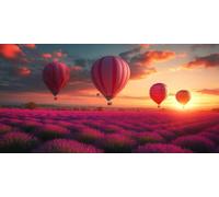 Atardecer Diamond Painting Adultos, Diamond Painting Globo AerostáTico Pintura Diamante Patrón Punto de Cruz Diamante Dibujos con Diamantes Manualidades Adultos, Decoracion Hogar 90x180cm -bby2603UX