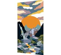 Atardecer Diamond Painting Kit Completo Adultos, Diamond Painting Paisaje Pintura Diamante Adultos DIY Strass Punto de Cruz Puzzle Diamantes Manualidades Kit para Decoración Hogar 50x100cm ed18-h6