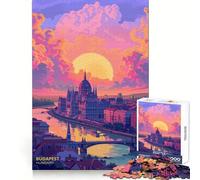 Atardecer en Budapest, Hungría Rompecabezas de 1000 Piezas para Adolescentes Juguete para ejercitar la Mente Relajación Mental Diseño y Montaje Lista de Deseos de Papá Noel 50x75cm