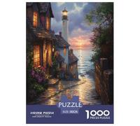 Atardecer en el Puerto Puzzles Imposible,desafío for Adults Arte Juego EduGatoivo 1000 Piezas Obra De artee De Juego De para Adultos Y Niños 38x26cm/1000pcs