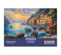 Atardecer en el puerto1000 Pezzi Puzzle Classicipaisaje Sfida per Adulti Puzzle Animalesi Divertenti per Uomo E Donna IntRatatenimento Creativo70x50cm/1000pcs