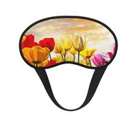 Atardecer en flor de tulipán, Cubiertas oculares completas, antifaces para dormir que bloquean la luz, orejeras opacas para dormir