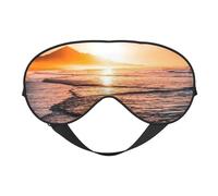 Atardecer en la playa del mar, Cubreojos completos Antifaz bloqueador de luz Antifaz para dormir Antifaz suave con los ojos vendados Noche