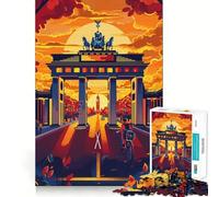 Atardecer en la Puerta de Berlín, 1000 Piezas, Rompecabezas para Adultos, Regalo, Juguete de Habilidad, Alivio del estrés, Corte Exacto, Lista de Deseos de Papá Noel 50x75cm