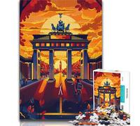 Atardecer en la Puerta de Berlín: Rompecabezas para Adolescentes, 1000 Piezas, Juego Familiar, antiestrés, desafío difícil, Regalo de Amigo Secreto, 75x50cm