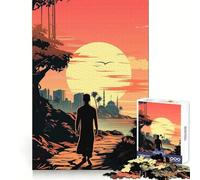 Atardecer en Oriente Medio Rompecabezas de 1000 Piezas para Adolescentes Juguete para desarrollar la lógica Ligero y Relajante Corte preciso Regalo clásico 50x75cm