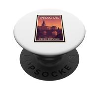 Atardecer en Praga República Checa Amanecer Viaje Arte Gráfico PopSockets PopGrip Adhesivo