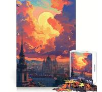 Atardecer en Viena, Austria Rompecabezas de 1000 Piezas para Adolescentes Juguete para ejercitar la Mente Relajación Mental Diseño y Montaje Lista de Deseos de Papá Noel 50x75cm