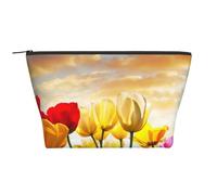 Atardecer Flor De Tulipán, Bolsa de artículos de tocador Bolsa de Maquillaje Bolsa de cosméticos Bolsa de artículos de tocador de Viaje portátil