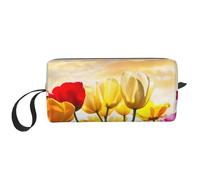Atardecer Flor De Tulipán, Bolsa de Maquillaje Bolsa de cosméticos Bolsa de artículos de tocador de Viaje portátil Bolsa de Maquillaje