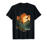 Atardecer Montañas Bosque Camping Naturaleza Aventura Camper Camiseta