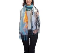 Atardecer, Nubes, Costa, Olas, Hawái Mujer Mantón Grueso Pañuelo Suave Scarf Para Regalo Primavera Bodas
