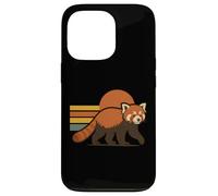 Atardecer Panda Rojo Retro Vintage Carcasa para iPhone 13 Pro