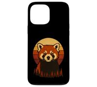 Atardecer Panda Rojo Retro Vintage Carcasa para iPhone 13 Pro Max
