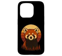 Atardecer Panda Rojo Retro Vintage Carcasa para iPhone 15 Pro