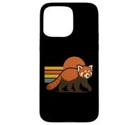 Atardecer Panda Rojo Retro Vintage Carcasa para iPhone 15 Pro Max