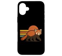 Atardecer Panda Rojo Retro Vintage Carcasa para iPhone 16 Plus