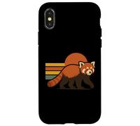 Atardecer Panda Rojo Retro Vintage Carcasa para iPhone X/XS
