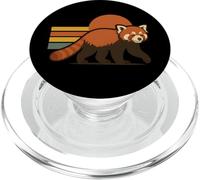 Atardecer Panda Rojo Retro Vintage PopSockets PopGrip para MagSafe