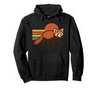 Atardecer Panda Rojo Retro Vintage Sudadera con Capucha