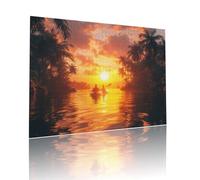 Atardecer Puzzle Adultos 1000 Piezas Desafiando lo Imposible Rompecabezas Paisaje Jigsaw Puzzles Adecuado para Adultos y a Partir de 7 AñOs Niños para Entretener o Decoración y Regalos 50x75cm t-528