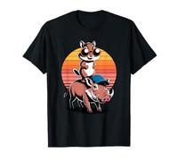 Atardecer Retro Ardilla Rayada Jabalí Verrugoso Ardillas Camiseta