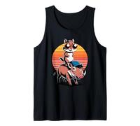 Atardecer Retro Ardilla Rayada Jabalí Verrugoso Ardillas Camiseta sin Mangas