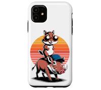 Atardecer Retro Ardilla Rayada Jabalí Verrugoso Ardillas Carcasa para iPhone 11