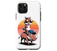 Atardecer Retro Ardilla Rayada Jabalí Verrugoso Ardillas Carcasa para iPhone 11 Pro