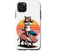 Atardecer Retro Ardilla Rayada Jabalí Verrugoso Ardillas Carcasa para iPhone 11 Pro Max
