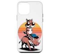 Atardecer Retro Ardilla Rayada Jabalí Verrugoso Ardillas Carcasa para iPhone 12 mini