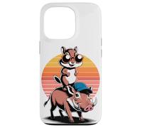 Atardecer Retro Ardilla Rayada Jabalí Verrugoso Ardillas Carcasa para iPhone 13 Pro