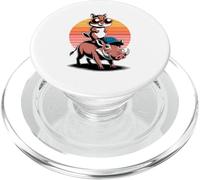 Atardecer Retro Ardilla Rayada Jabalí Verrugoso Ardillas PopSockets PopGrip para MagSafe