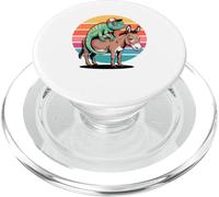 Atardecer Retro Burro Camaleón Burros PopSockets PopGrip para MagSafe