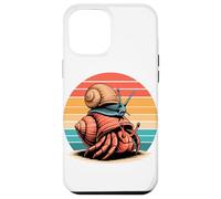 Atardecer Retro Cangrejo Ermitaño Caracol Cangrejos Carcasa para iPhone 12 Pro Max