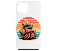 Atardecer Retro Cangrejo Ermitaño Caracol Cangrejos Carcasa para iPhone 13
