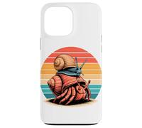 Atardecer Retro Cangrejo Ermitaño Caracol Cangrejos Carcasa para iPhone 13 Pro Max