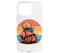 Atardecer Retro Cangrejo Ermitaño Caracol Cangrejos Carcasa para iPhone 15 Pro Max