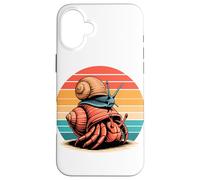 Atardecer Retro Cangrejo Ermitaño Caracol Cangrejos Carcasa para iPhone 16 Plus