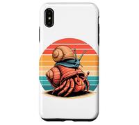 Atardecer Retro Cangrejo Ermitaño Caracol Cangrejos Carcasa para iPhone XS Max