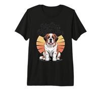 Atardecer Retro de San Bernardo - Big Dog Bigger Love Camiseta Premium