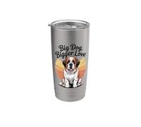 Atardecer retro de San Bernardo - Big Dog Bigger Love Vaso térmico de acero inoxidable de doble pared